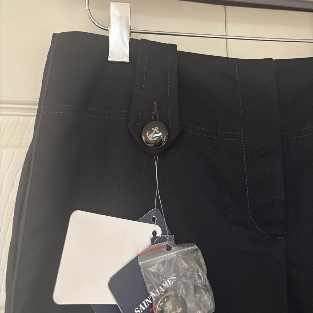 NWT SAINT JAMES Navy Trouser Pant with Nautical Buttons - Picture 6 of 12